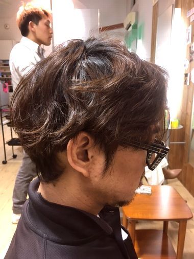 メンズ パーマ 中間巻き きんぎょばち メンズ パーマ 中間巻き きんぎょばち