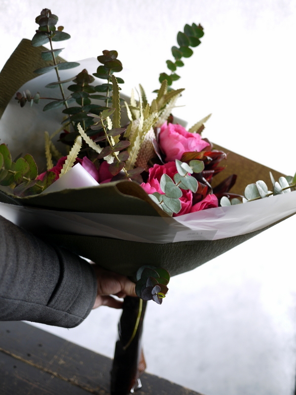退職される男性への花束 ロックな感じ かっこいい感じ 札幌 花屋 Mell Flowers