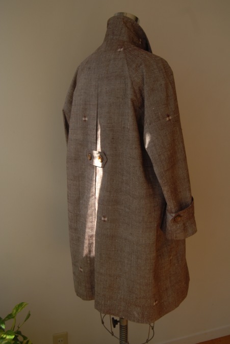 着物リメイク・紬の着物からトレンチコート : harico couture