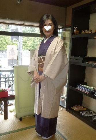 きもの文化検定・工房見学会のお客様・素敵な紫の大島紬_f0181251_18254125.jpg