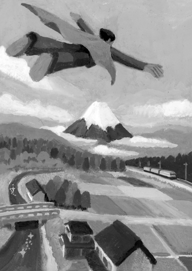 小説すばる　阿刀田高著　連載小説第６回「青へ」小説誌挿絵_b0194880_4552899.jpg