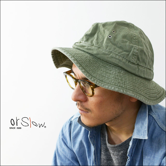 orslow[オアスロウ] US ARMY HAT GREEN WITH EYELET [03--001-16A 