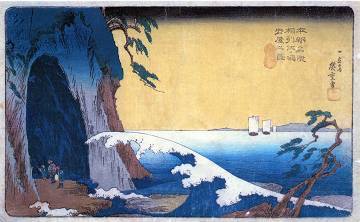 『江ノ島』絵画 プリンス・エドワード島の入江」65×130cm 油彩画 . カナダの女流