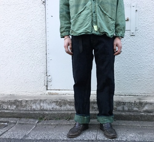 TENDER Co.TYPE132 WIDE JEANS GREENKHAKI_c0221885_23494036.jpg