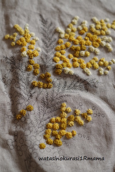 画像をダウンロード ミモザ 刺繍 やり方 花