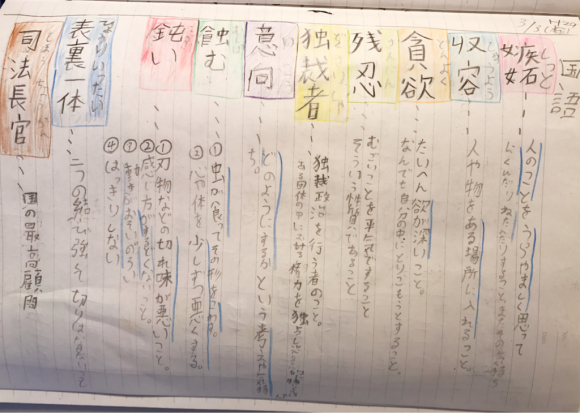 ♡学習の記録♡ 国語〜慣用句〜 〜あと336日〜_e0368290_22421044.jpg