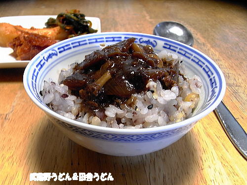 ふりかけパスタ・柔らか鶏むね焼肉・韓国おでん・チャジャンミョン飯_c0113312_1453870.jpg