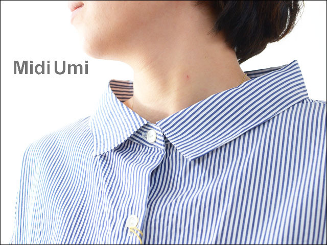MidiUmi [ミディウミ] stripe shirt [1-732455] ストライプシャツ ロングシャツ _f0051306_14263697.jpg