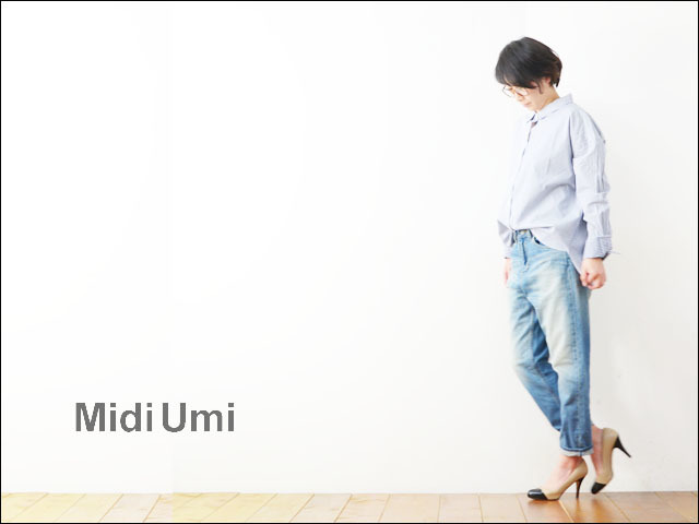 MidiUmi [ミディウミ] stripe shirt [1-732455] ストライプシャツ ロングシャツ _f0051306_14263940.jpg