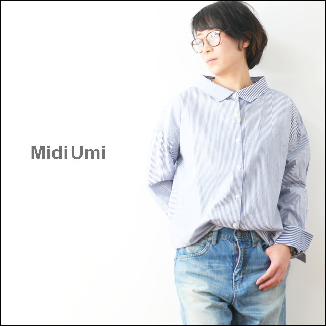 MidiUmi [ミディウミ] stripe shirt [1-732455] ストライプシャツ ロングシャツ _f0051306_14263948.jpg