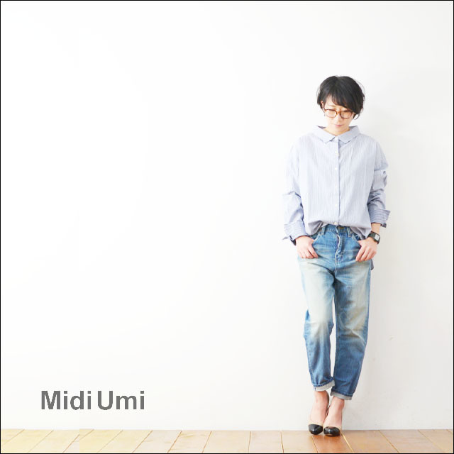 MidiUmi [ミディウミ] stripe shirt [1-732455] ストライプシャツ ロングシャツ _f0051306_14264384.jpg