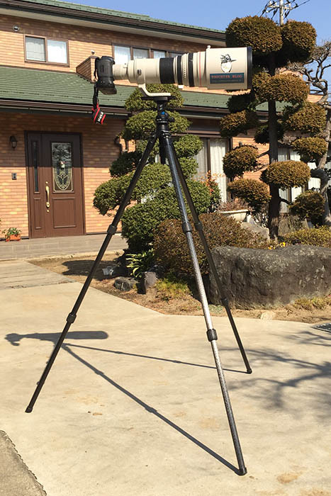 KIRK 一脚用雲台 MPA-2Nを600mmレンズをセットする KIRK 一脚用雲台 MPA-2Nを600mmレンズをセットする