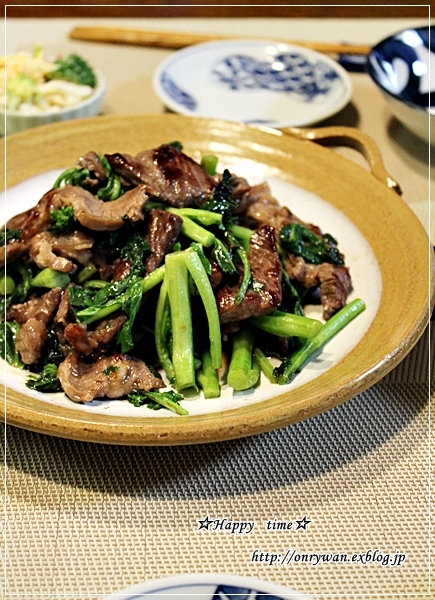 白身魚フライ弁当と今夜は牛肉菜花ソテー♪_f0348032_18182429.jpg
