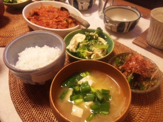 朝食と夕食とみなちゃんのラーメン。_f0365553_08260102.jpg