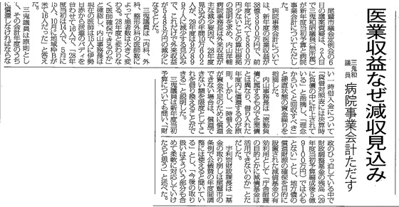 地元新聞に質疑の要旨が掲載されました～_a0196709_16573469.jpg