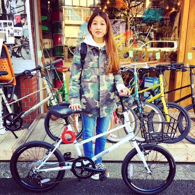 ☆今日のバイシクルガール☆ 自転車女子 おしゃれ自転車 自転車ガール 自転車女子 ミニベロ クロスバイク ライトウェイ ラレー ブルーノ フジ_b0212032_17122562.jpg