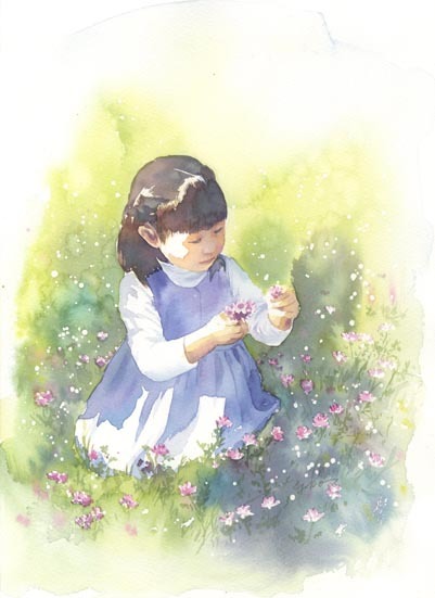 人物 水彩 はるさき水彩画blog