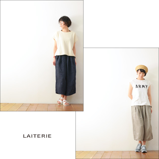 LAITERIE [レイトリー] ピンストライプリネンワイドタックパンツ [LB17118] LADY\'S_f0051306_15432702.jpg