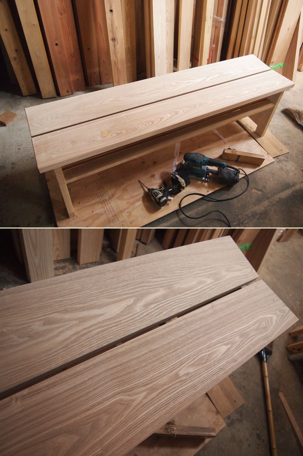 伊勢原の家☆ベンチ作り_c0152341_8563361.jpg