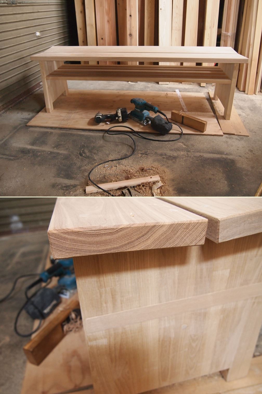 伊勢原の家☆ベンチ作り_c0152341_8565213.jpg