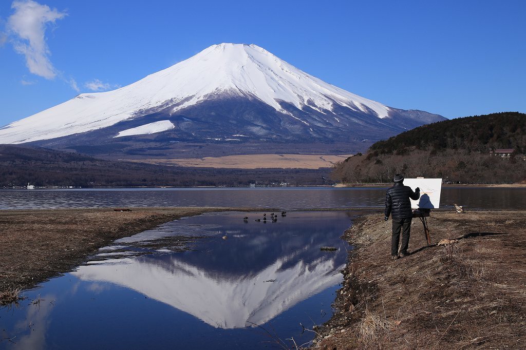 霊峰富士を描く人と撮る人～_a0188405_19065698.jpg