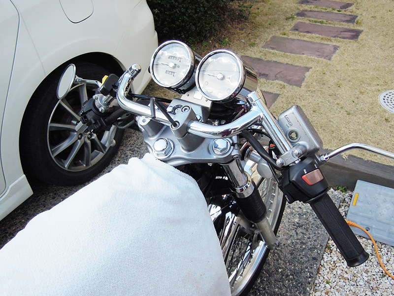 Gb250カフェ化計画 コンドルハンドル逆付けに挑戦 2 ちゅう太日記 さすらいマウスの雑記帳
