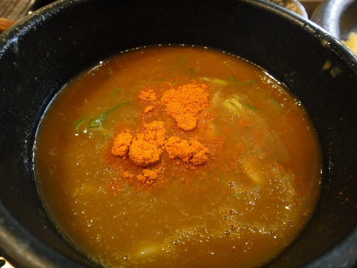 ◆八風　～カレー釜玉つけ麺セット～_f0238779_18274317.jpg