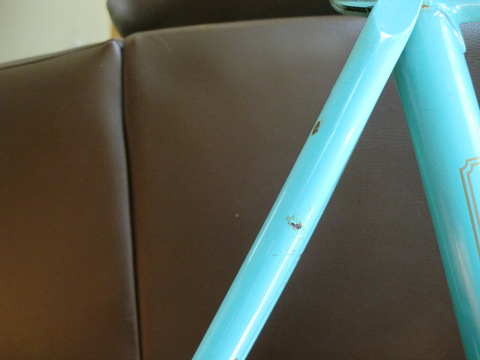 Bianchi miniVelo 7　カスタム①フレームの部分サビ処理_f0202106_20154779.jpg