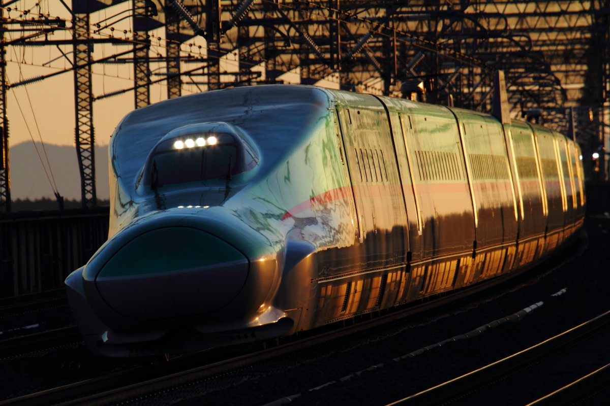 新幹線ロングバームクーヘン 東北新幹線 e5系 はやぶさ 新幹線の写真 新幹線ロングバームクーヘン 東北新幹線 e5系 はやぶさ 新幹線の写真