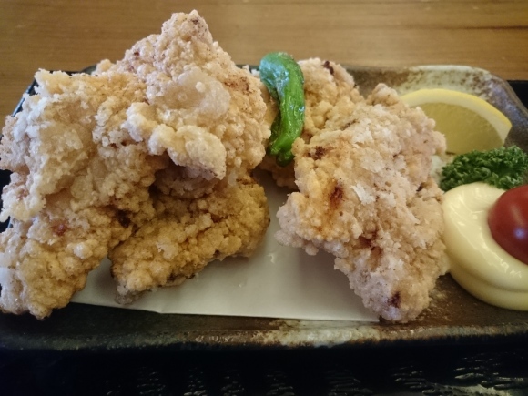 3/17夜勤明け 喫茶処 若鶏の竜田揚げ定食 + 生ビール + ソフトクリーム@縄文の湯_b0042308_09474370.jpg