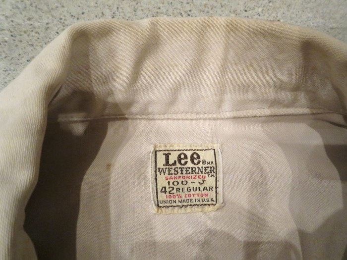 60\'s　Lee　100-J　ウエスターナー_e0187362_14224848.jpg