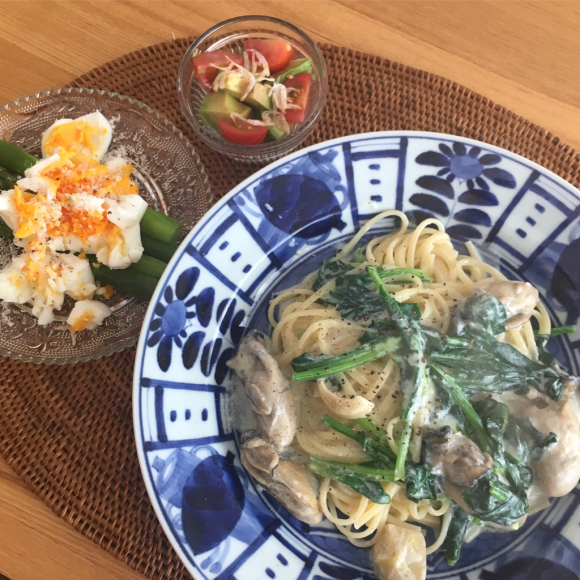 ミニ水仙の花と今日のおひるごはん。_b0065587_20173410.jpg