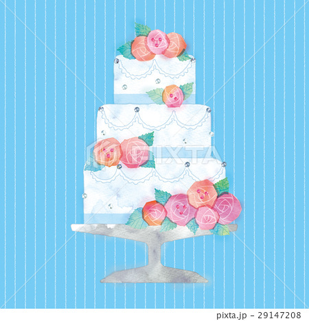 ウェディングケーキのイラスト アトリエ Chica