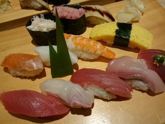 3/19 下高井戸旭鮨総本店聖蹟桜ヶ丘駅ビル店 ランチ12個¥1,296 + 生ビール中_b0042308_19550793.jpg