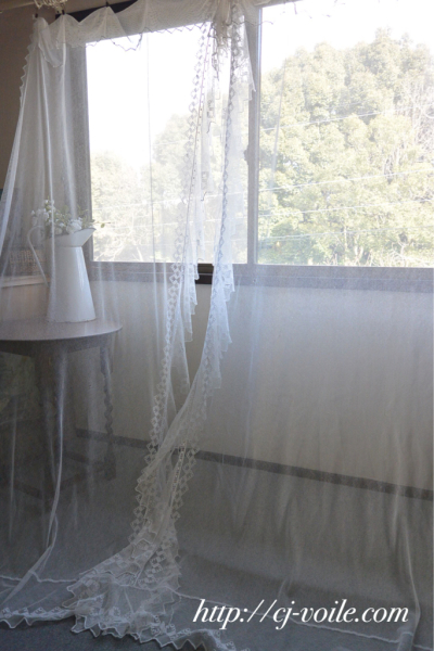 フランスアンティーク　カーテンペア フランスアンティークレースカーテンペア : Antique C'Joli