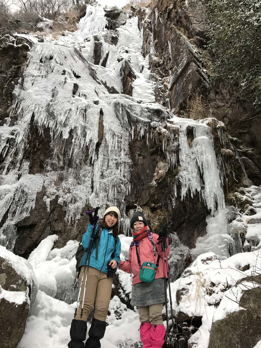 難所が滝 雪の登山 早蕨 sawarabi 難所が滝 雪の登山 早蕨 sawarabi