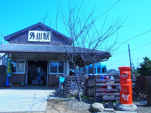 ありがとうポスト 銚子電鉄 外川駅 千葉 銚子 庄司巧の丸いポストのある風景