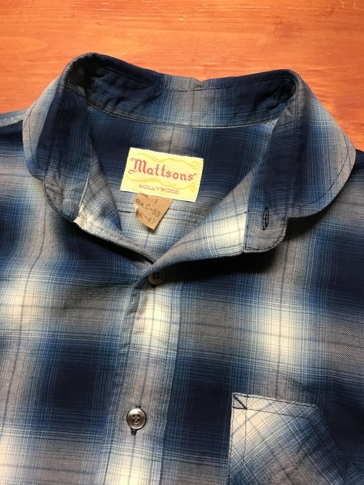 MATTSON\'S \"PLAID EARLYSTYLE DRAPE SHIRTS\" WLS別注_b0278148_14552510.jpg