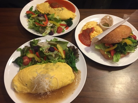 喫茶 1er ぷるみえ (高菜と鶏そぼろご飯中華あんかけソース)_e0115904_14483306.jpg