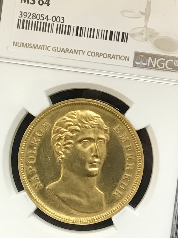 幻の1807年フランス初100フラン金貨試作貨モジュール! MS64_d0357629_12135272.jpg