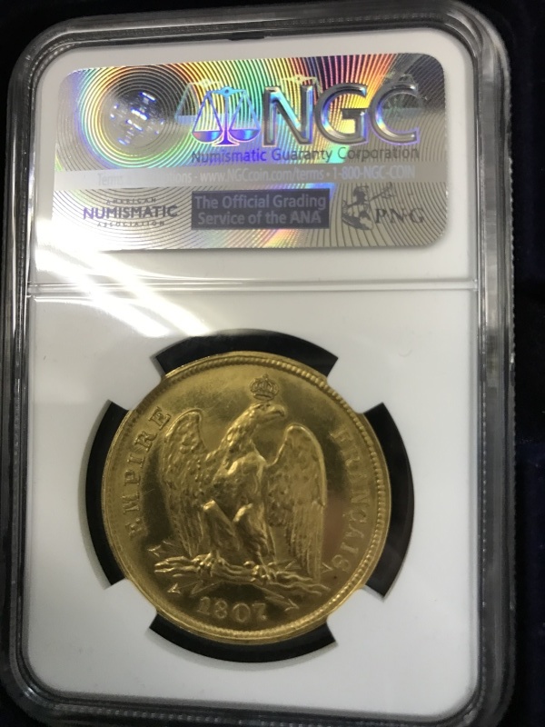 幻の1807年フランス初100フラン金貨試作貨モジュール! MS64_d0357629_12140856.jpg