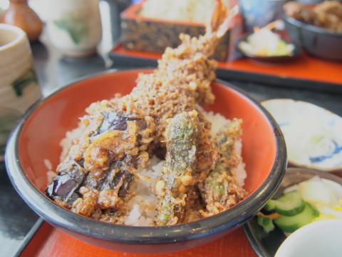 ミックス天丼セット:番丁庵(八戸市)_b0147224_20453828.jpg