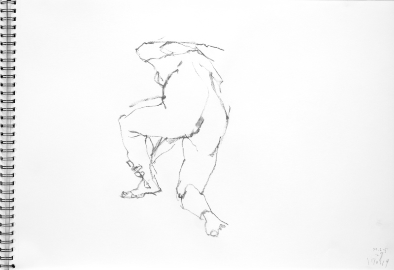《 三月のある日の 「 裸婦クロッキー(croquis)」 6 》_f0159856_21585787.jpg