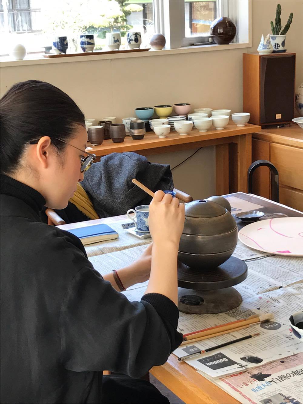 書家の中塚翠涛様が制作に来られました_a0329764_00134988.jpg
