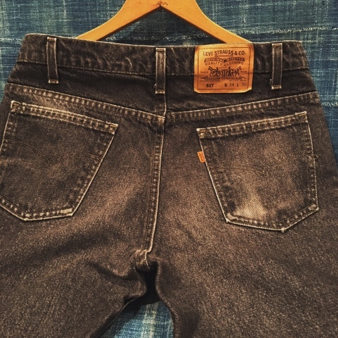 1980s \" Levi\'s -orange tab- \" 517 - BLACK DENIM - 5POCKET JEANS ._d0172088_22513880.jpg