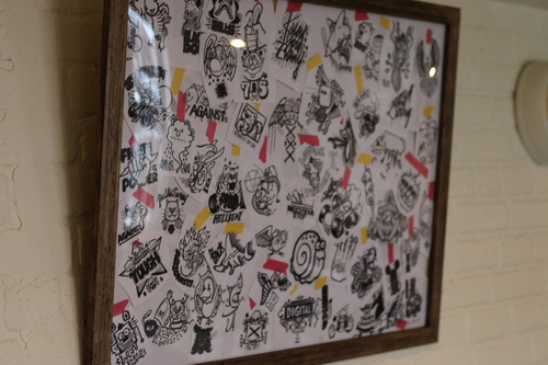 sneakerwolf 原画と落書き展示 at TAS 2F_d0101000_12572562.jpg