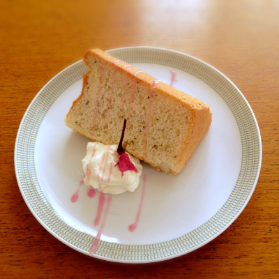 さくらシフォンケーキ Marone手帖 木更津のカフェ まろね