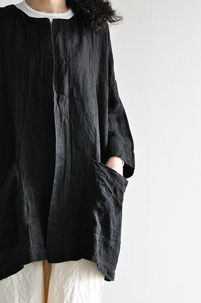 jujudhau/ズーズーダウ　 POCKET JACKET (LINEN.H.B.BLACK)_d0120442_133602.jpg