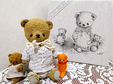 絵を描いていました ぶんち べあ Bearbunch S Workbasket 絵を描いていました ぶんち べあ Bearbunch S Workbasket