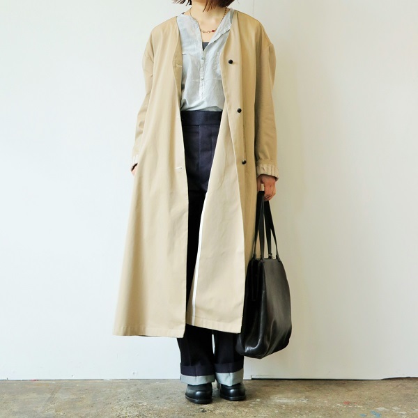 【未使用】Colenimo　Spring Over Coat　ノーカラーコート